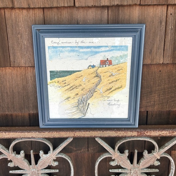 Other - Coastal Sunrise Framed Art Print. Sunrise by the Sea Measures 11.5 x 11.5.